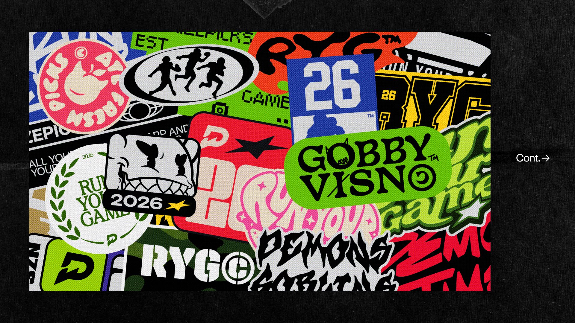 Campaign texture — sticker mural