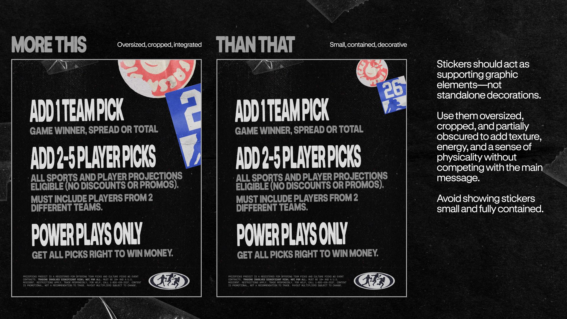 Sticker usage — more this, than that