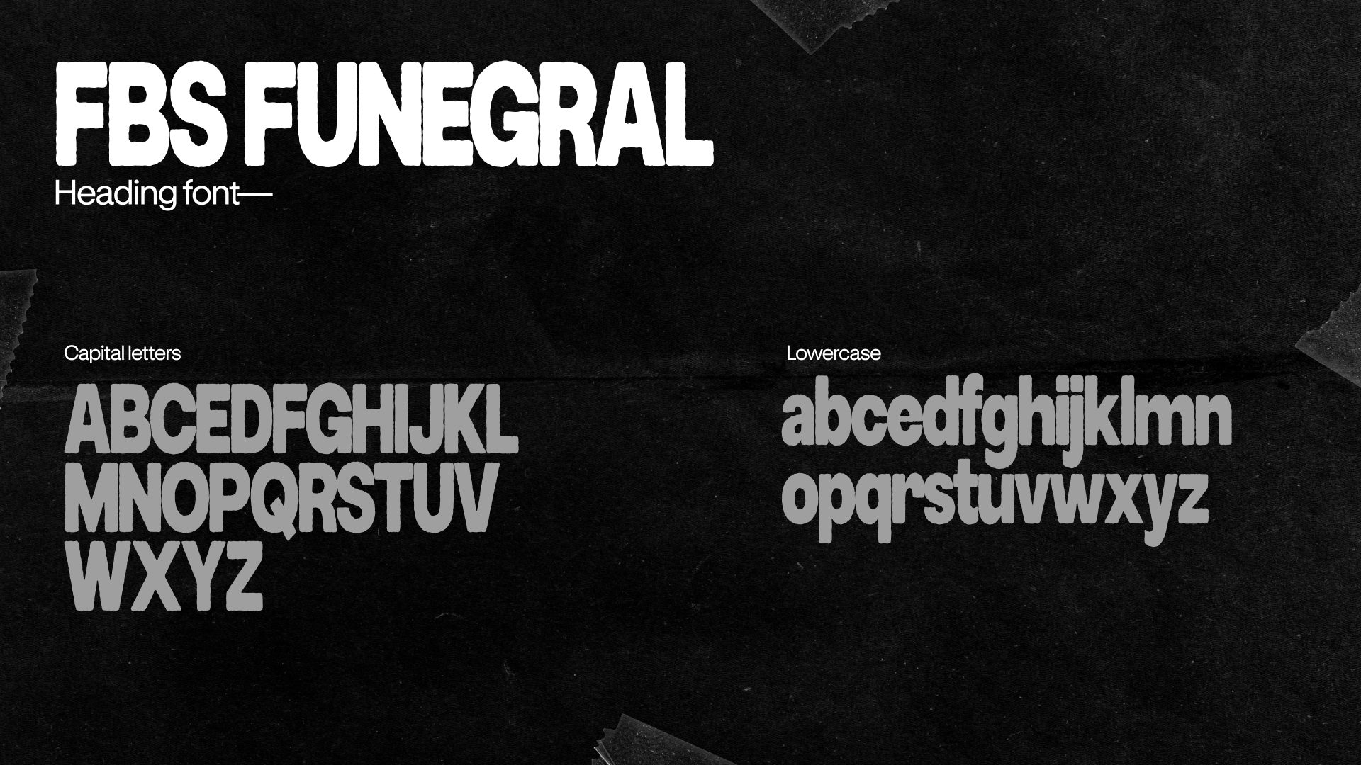 FBS Funegral — heading typeface