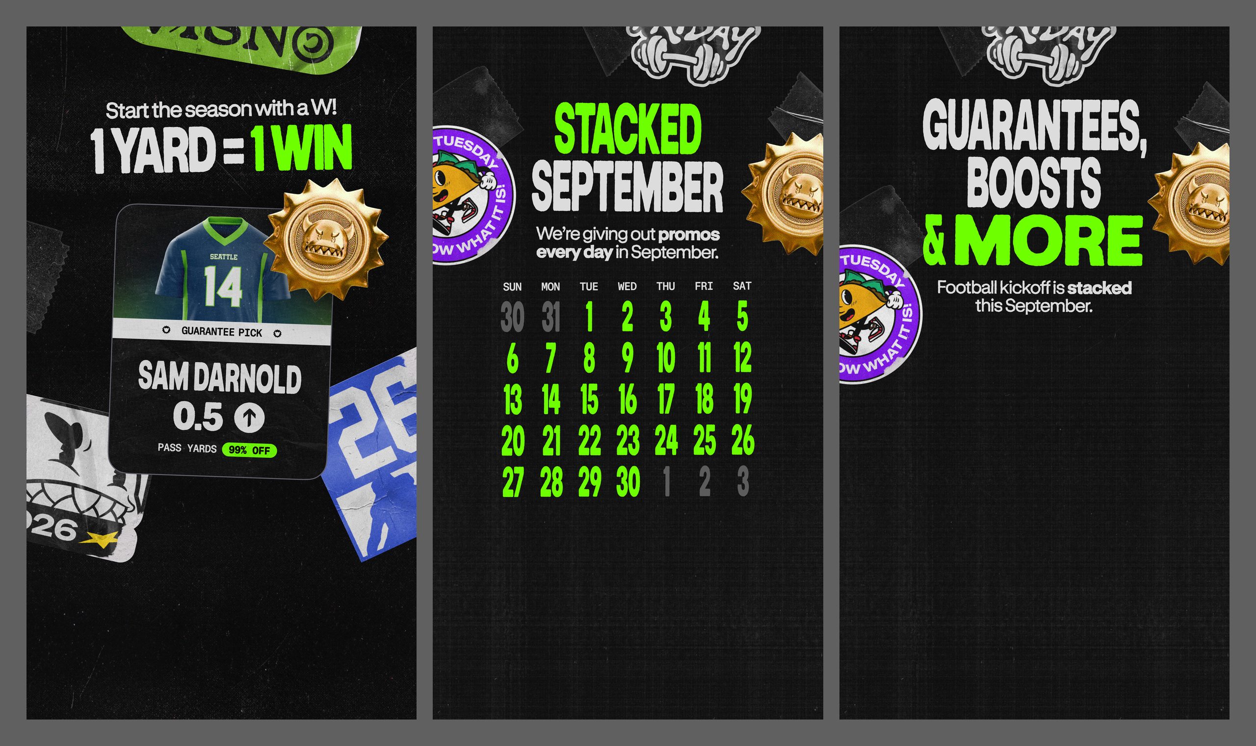 In-app events — Guarantee Pick and Stacked September